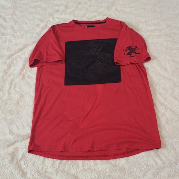 Mens Large CR-24 Bordo Cromato Embossed SAVAGE Crest T-Shirt - Picture 3 of 7